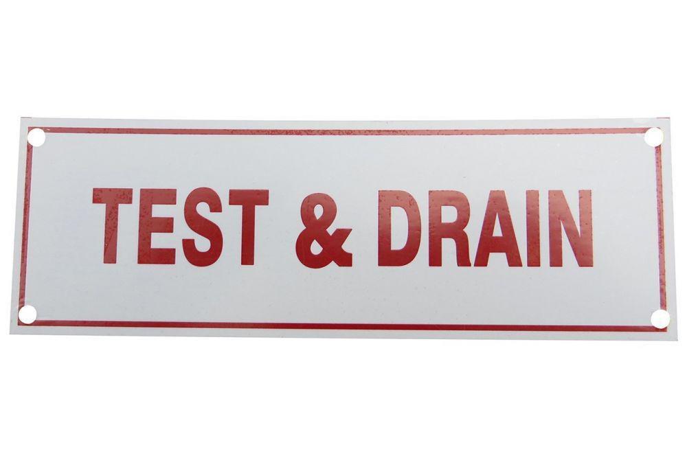 FPPI&reg; White 2 in. Aluminum Fire Sprinkler Sign 