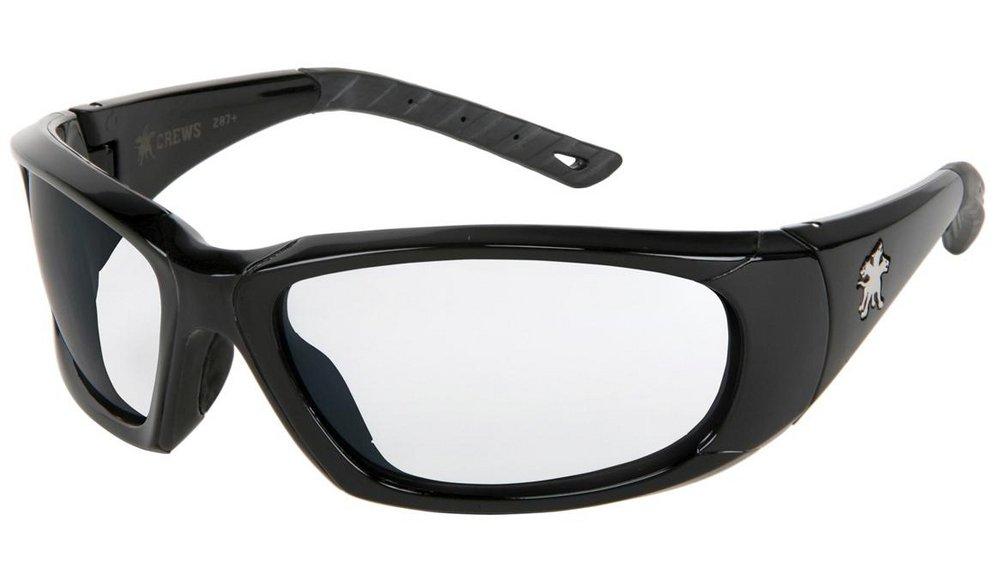 Crews Anti-Fog Lens Black Frame Safety Glasses 