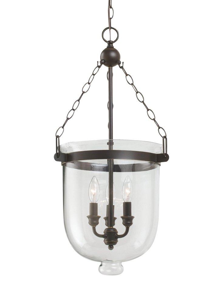 Seagull Lighting Autumn Bronze 60 W 28-3/4 in. 3-Light Candelabra Pendant 