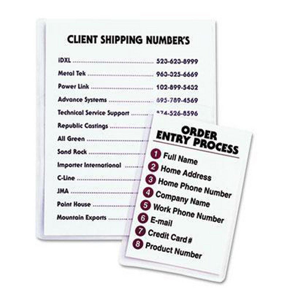Clear 12 in. Self Adhesive Ticket Holder 