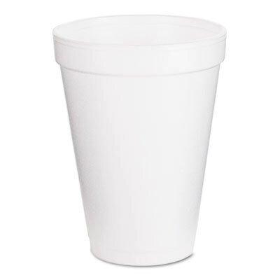 Dart Container White 12 oz. Hot and Cold Foam Cup in White (Case of 1000) 