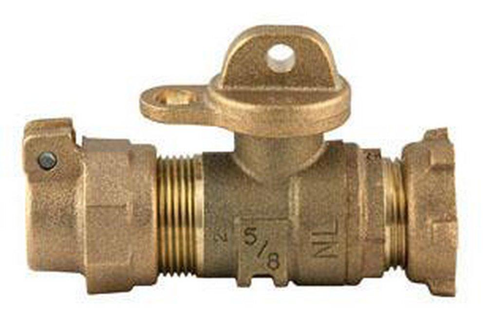 Ford Meter Box Pack Joint x Meter Yoke Brass Ball Valve with Tee Handle 