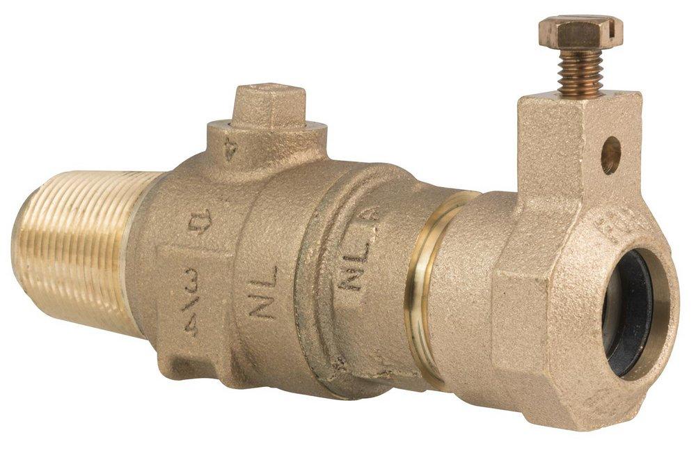 Ford Meter Box CC Taper Threaded x Quick Joint Brass Corporation Stop 