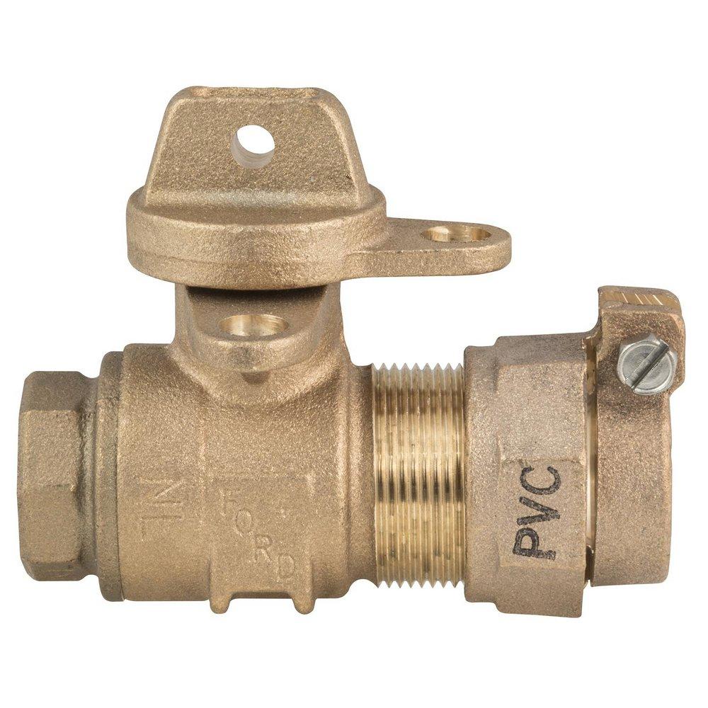 Ford Meter Box Pack Joint x FIPT Brass Ball Valve Curb Stop 