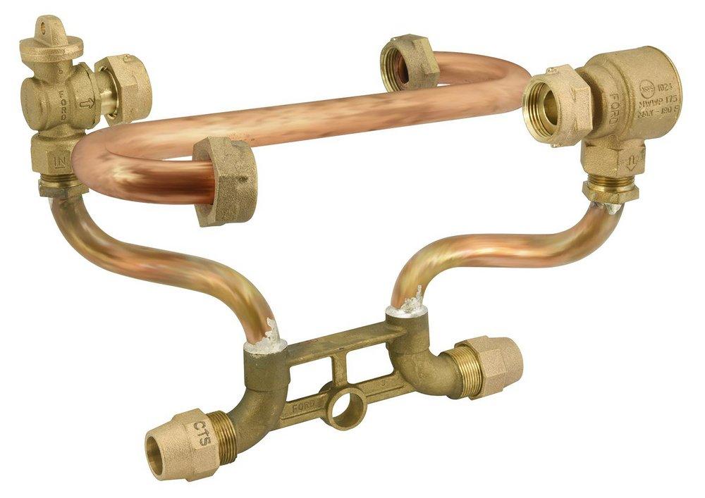 Ford Meter Box D P Swivel Brass Straight Meter Setter 