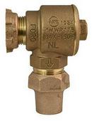 1/2 x 3/4 in. Meter Swivel x Flared Brass Angle Cascading Dual Check Valve