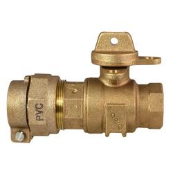 1 in. Pack Joint x FIPT Brass Ball Curb Valve