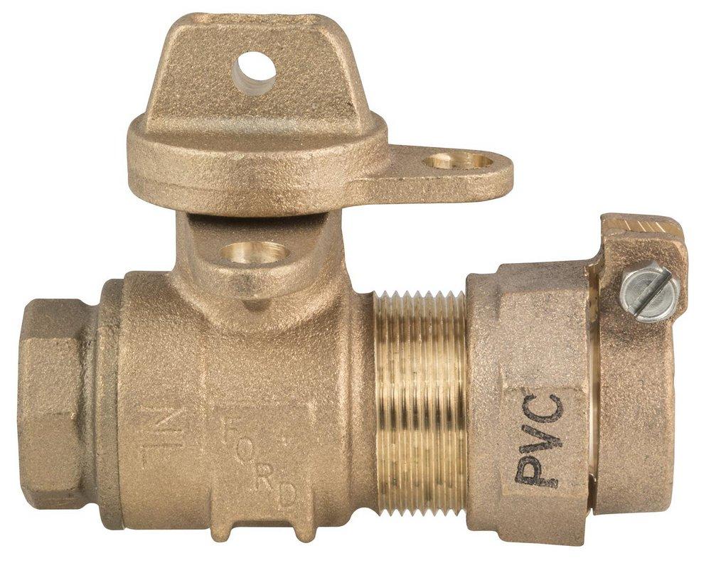 Ford Meter Box Pack Joint x FIPT Brass Ball Curb Valve 