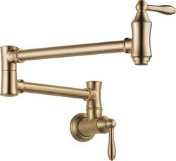 Wall Mount Pot Filler in Brilliance® Champagne Bronze