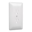 Duplex Plastic Wall Plate in White