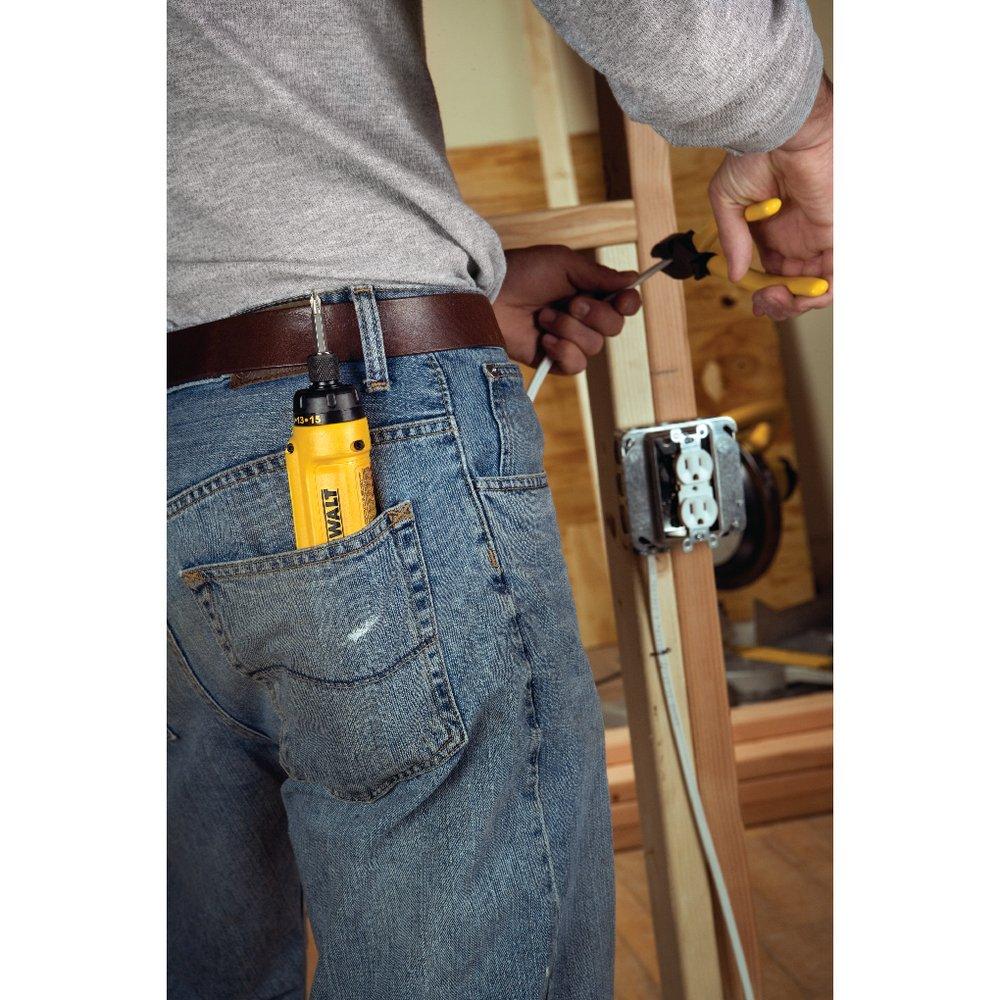 DEWALT Yellow/Black Battery 4-Piece Screwdriver 