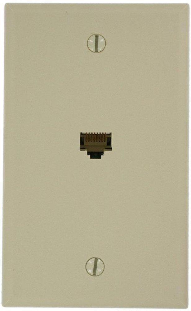 LEVITON Ivory 1-Data Port Thermoplastic Wall Plate 