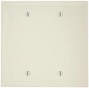 2-Gang Blank Thermoplastic Nylon Wall Plate in Light Almond