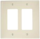 2-Gang Thermoplastic Nylon Wall Plate in Light Almond