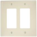 LEVITON Light Almond 2 Gang Thermoplastic Nylon Wall Plate 