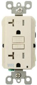 LEVITON Light Almond 20A GFCI Weather and Tamper Resistant Receptacle 
