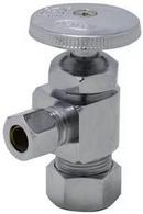5/8 x 3/8 in. OD Compression Round Straight Supply Stop Valve in Polished Chrome