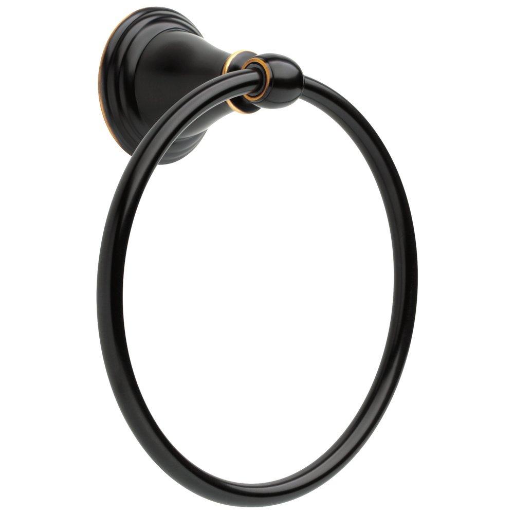 Delta Faucet Oil Bronze Round Closed Towel Ring 