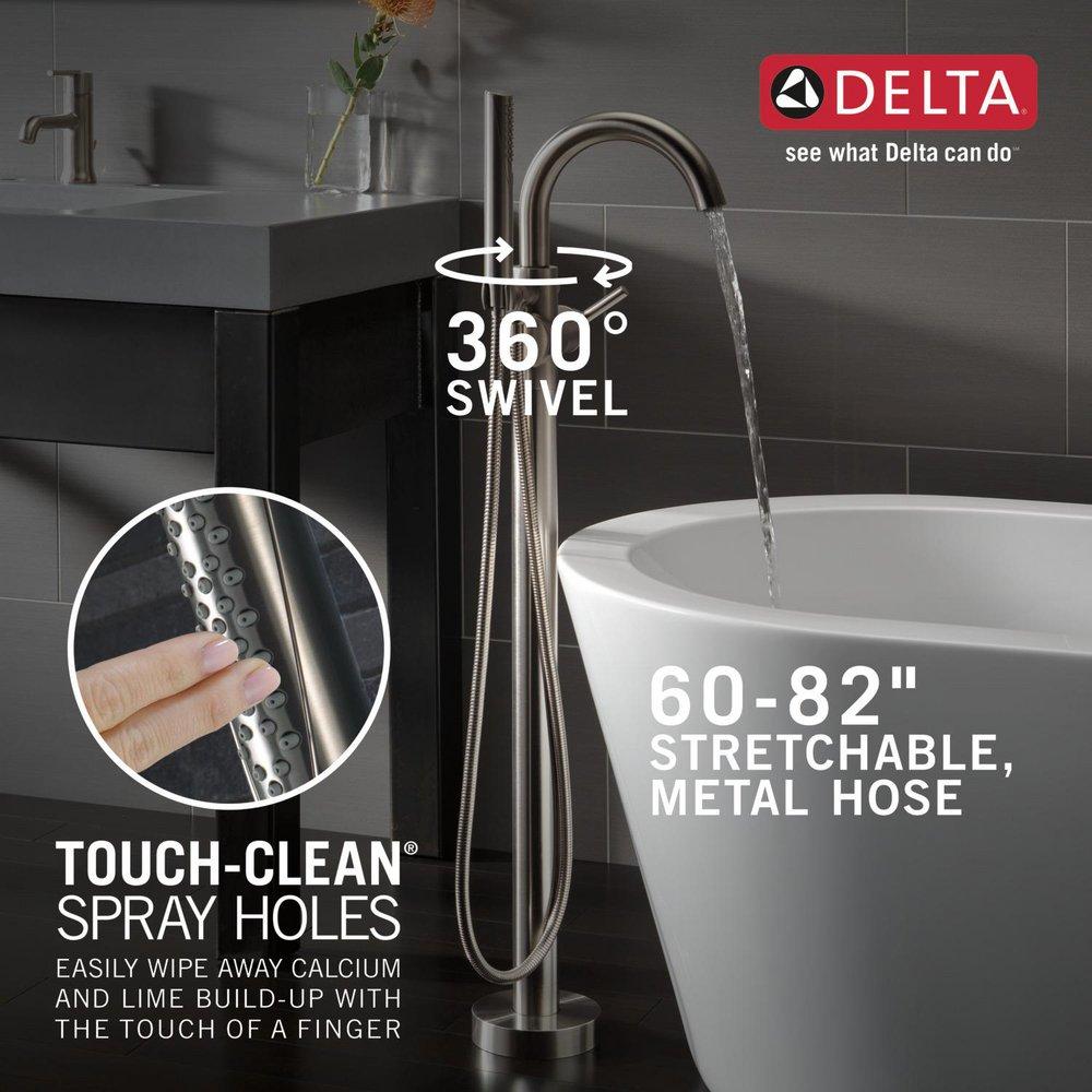 Delta Faucet Brilliance Stainless Single Handle Floor Mount Filler with Handshower (Trim Only) 