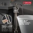 Delta Faucet Brilliance Stainless Single Handle Floor Mount Filler with Handshower (Trim Only) 