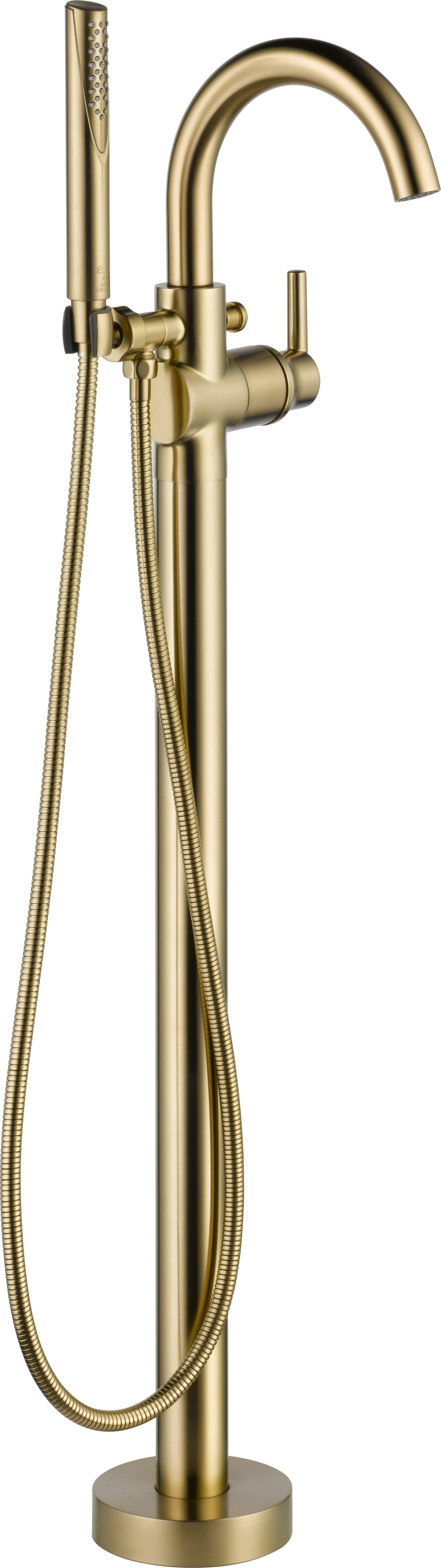 Delta Faucet Brilliance Champagne Bronze Single Handle Floor Mount Filler with Handshower (Trim Only) 