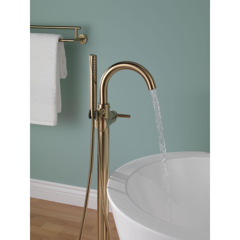 Delta Faucet Brilliance Champagne Bronze Single Handle Floor Mount Filler with Handshower (Trim Only) 