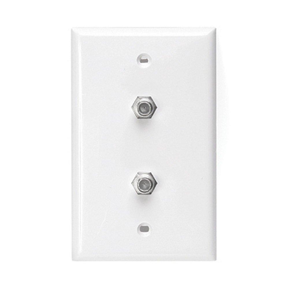 LEVITON White Standard Video Wall Jack F x F 