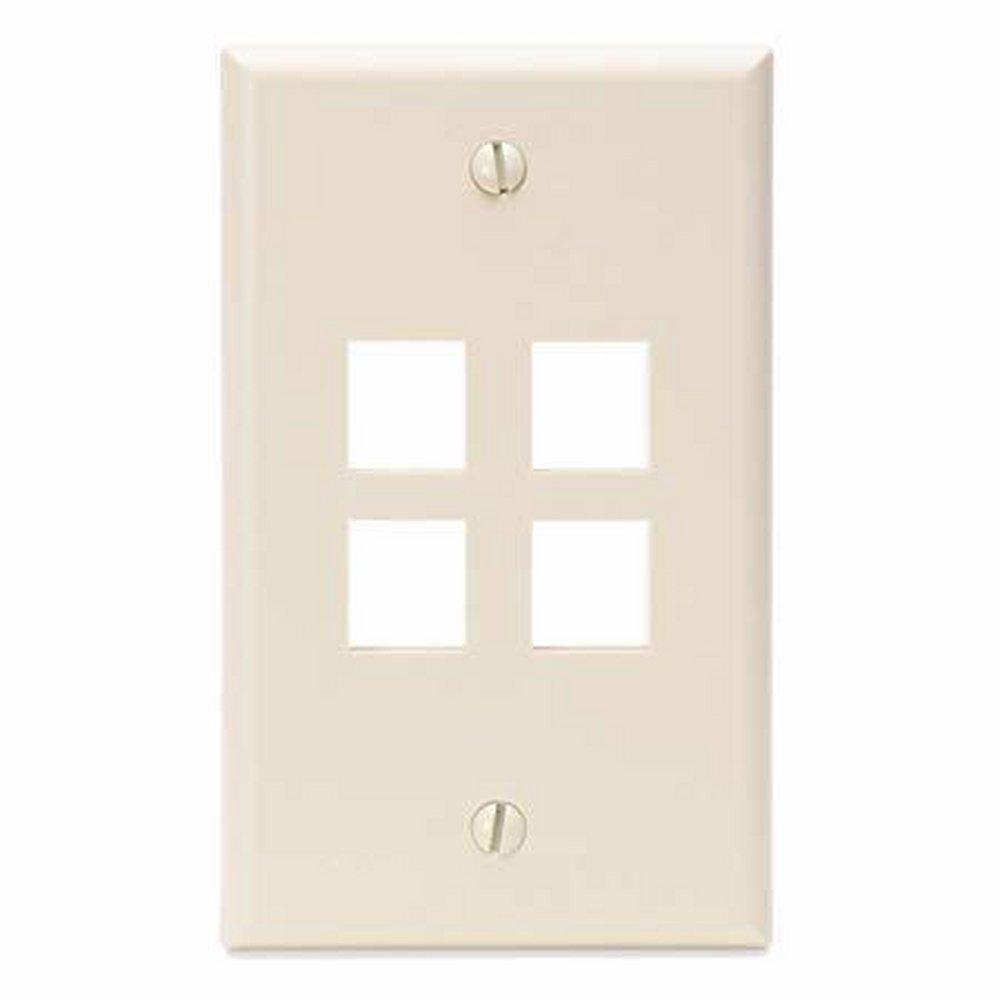 LEVITON White 1-Gang 2-Port Angle Wall Plate 