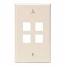 LEVITON White 1-Gang 2-Port Angle Wall Plate 