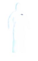 Breathable Particle Protection Coveralls, Zipper Front, Elastic Back, Wrists, Ankles & Hood, White, XL (Case of 24)