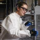 KleenGuard&trade; White Fabric and Antistatic Coverall with 1 in. Flap, Front Zip and Elastic Back 