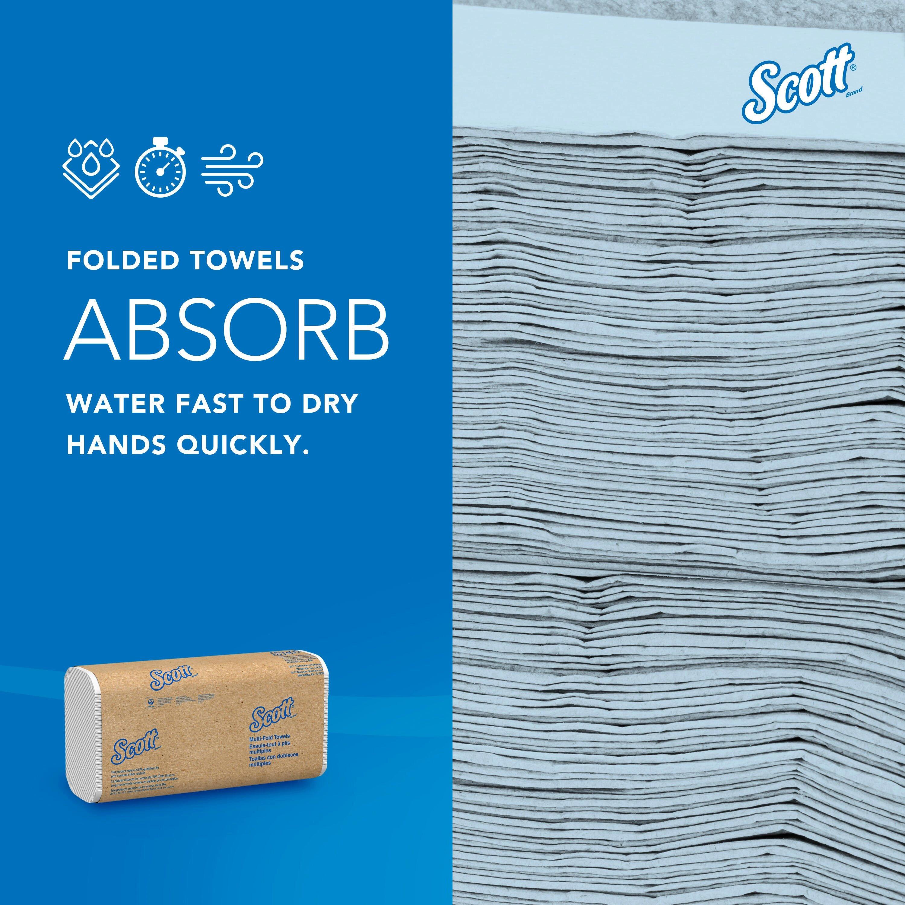 Scott&reg; White 250-Count 9-2/5 in. Multifold Towel (Case of 16) 