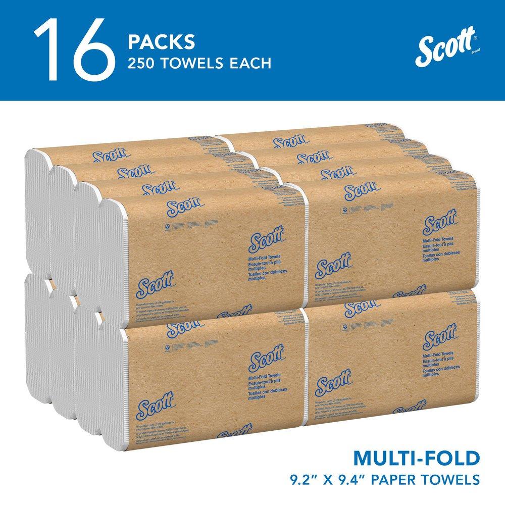 Scott® White 250-Count 9-2/5 in. Multifold Towel (Case of 16) 