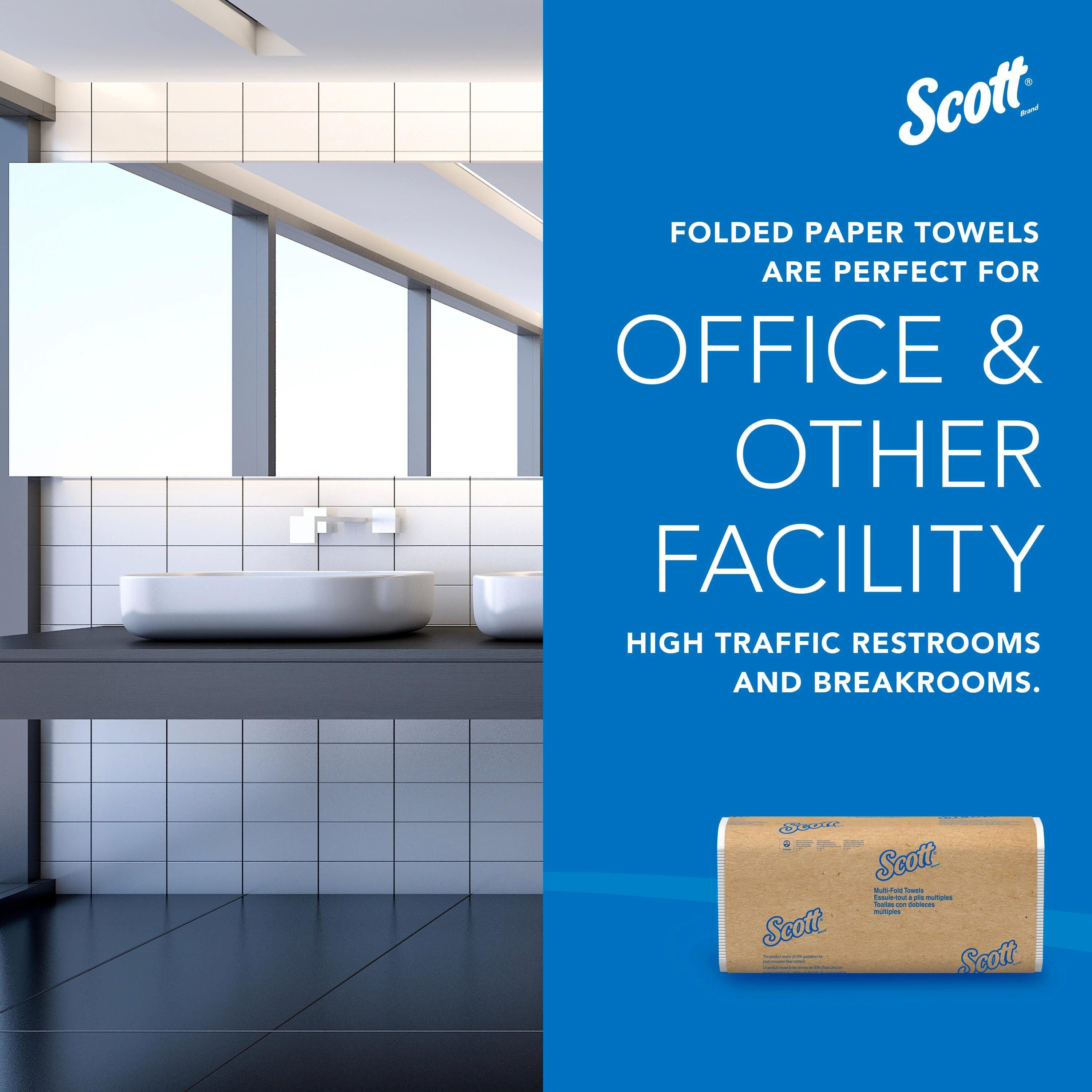 Scott&reg; White 250-Count 9-2/5 in. Multifold Towel (Case of 16) 