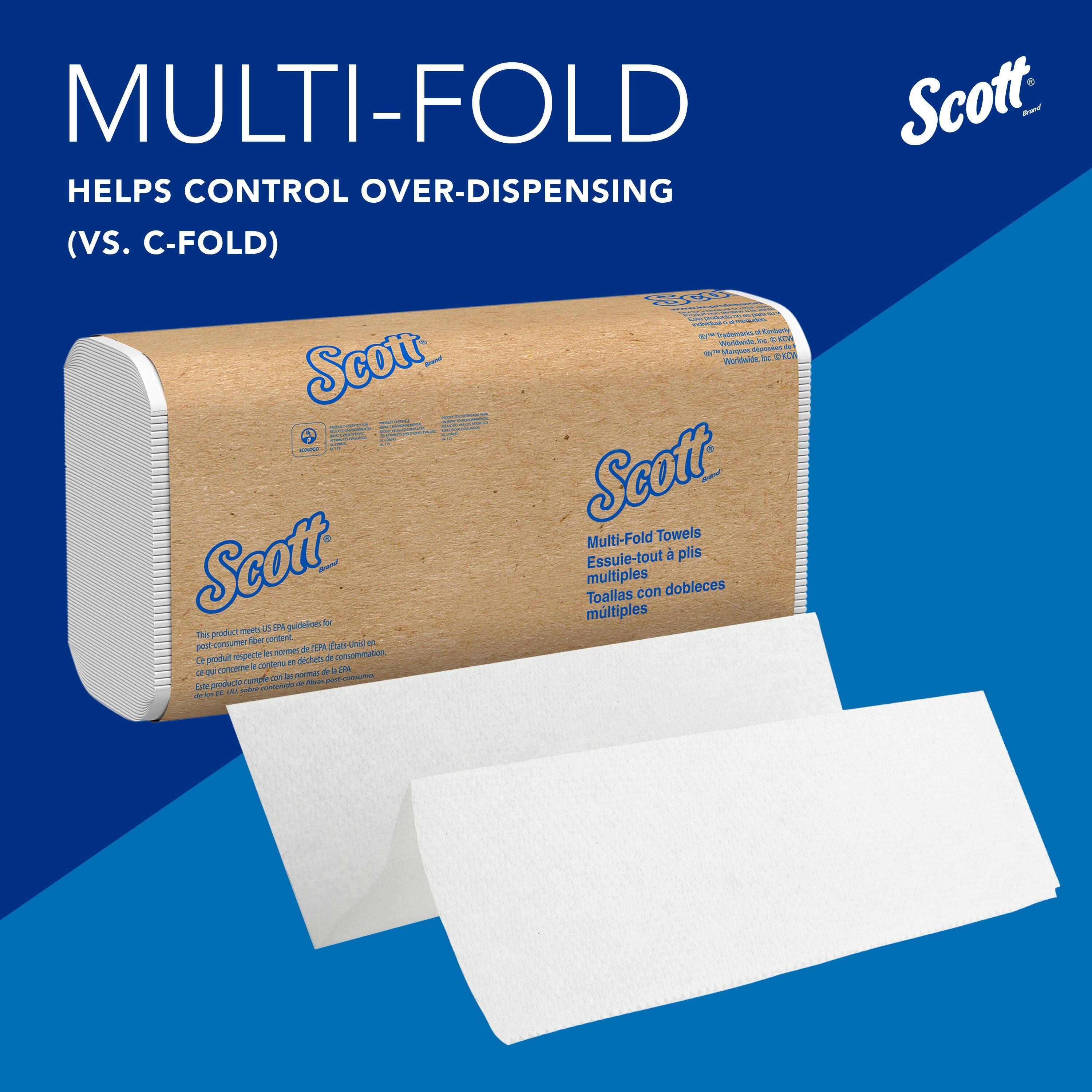 Scott&reg; White 250-Count 9-2/5 in. Multifold Towel (Case of 16) 