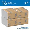 Scott&reg; White 250-Count 9-2/5 in. Multifold Towel (Case of 16) 