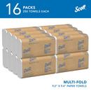 Scott&reg; White 250-Count 9-2/5 in. Multifold Towel (Case of 16) 