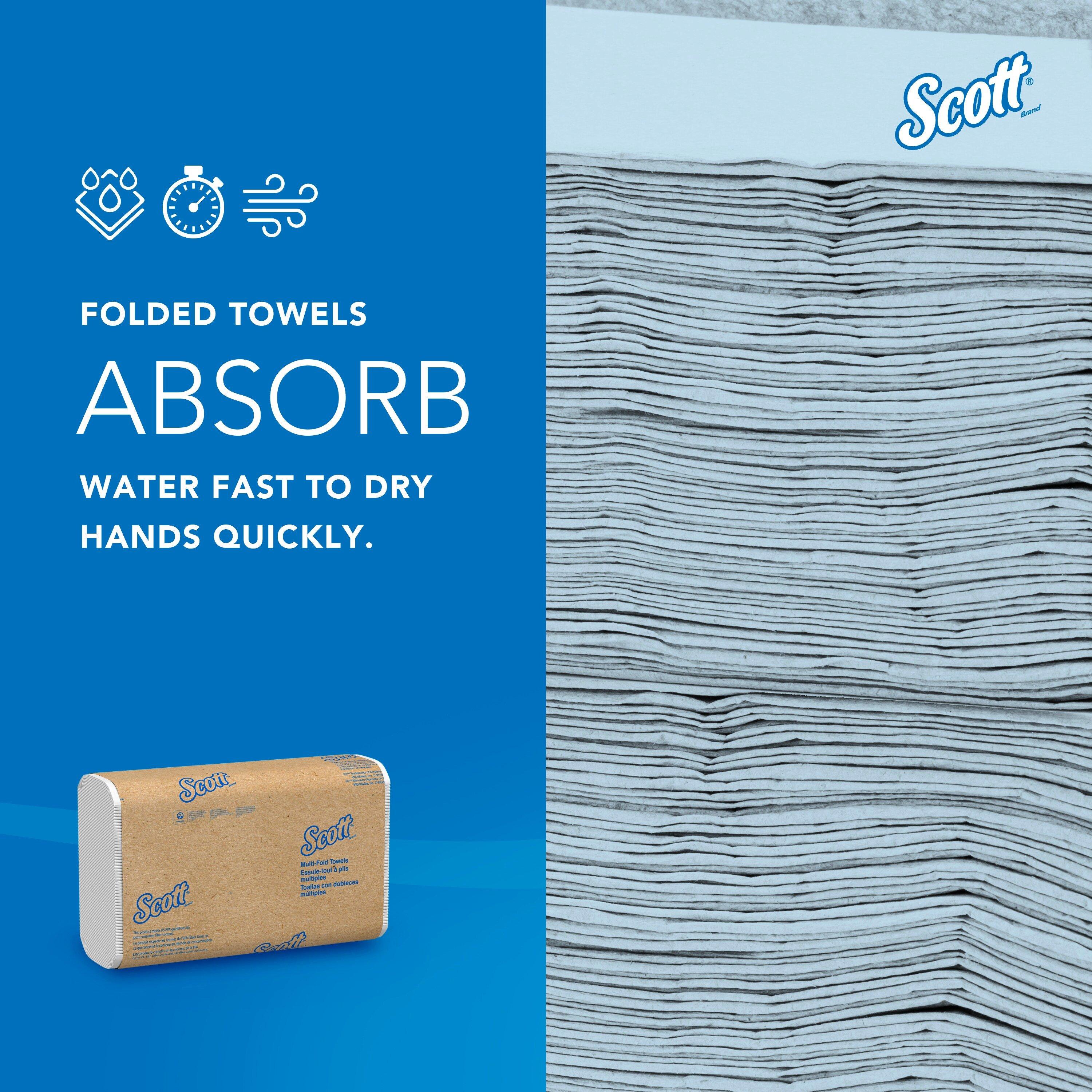 Scott&reg; White 250-Count 9-2/5 in. Multifold Towel (Case of 16) 