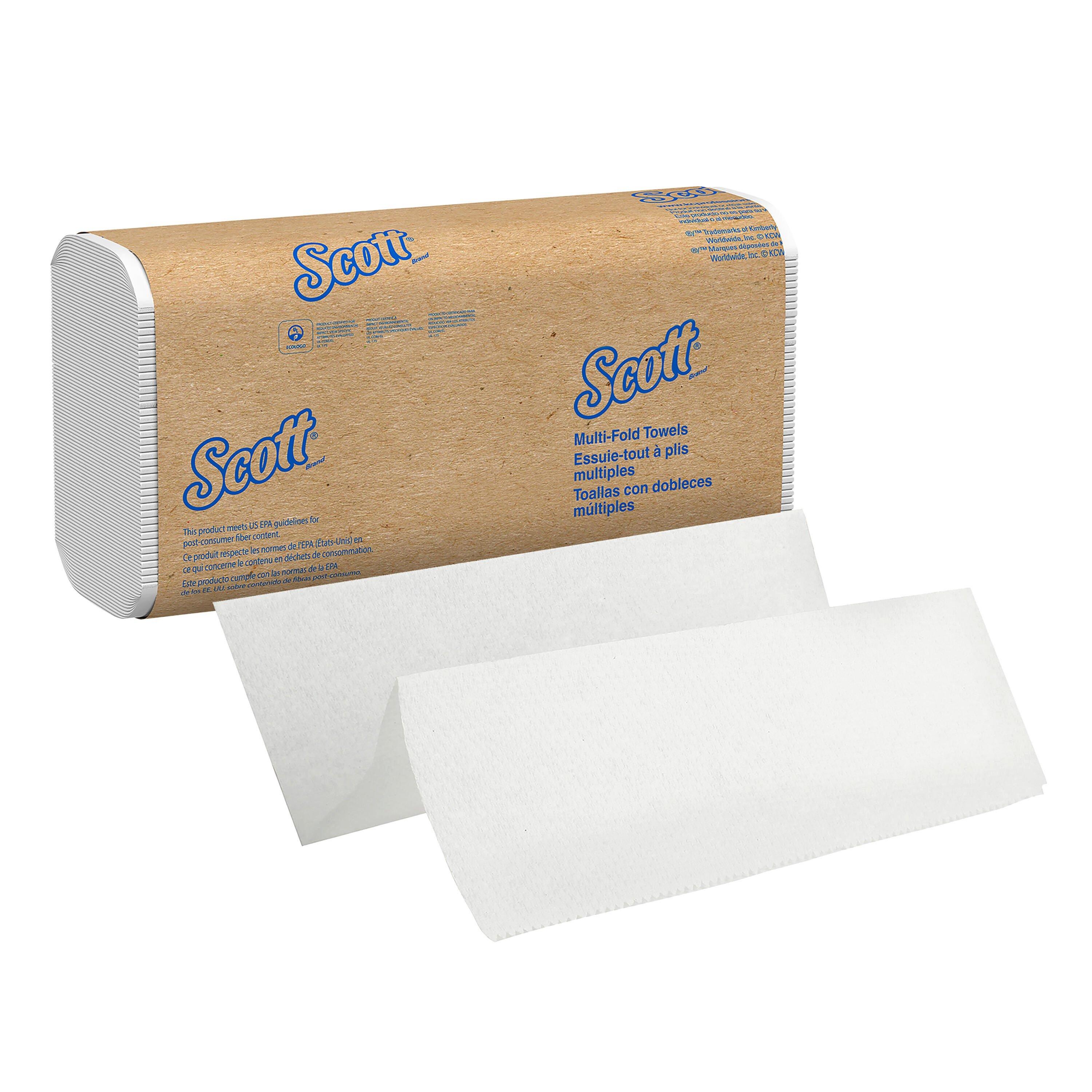 Scott&reg; White 250-Count 9-2/5 in. Multifold Towel (Case of 16) 