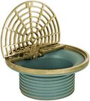 4 in. Hub ABS Floor Drain Fixture with 6-1/2 in. Round Nickel Bronze Grate and Ring and Strainer