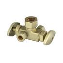 PROFLO® Rough Brass 5/8 x 3/8 x 3/8 in. Compression Oval Angle Supply Stop Valve 