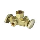 5/8 x 3/8 x 3/8 in. Compression Oval Angle Supply Stop Valve in Rough Brass