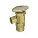 PROFLO&reg; Rough Brass 1/2 x 3/8 in. Solvent Weld x Compression Angle Supply Stop Valve 