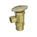 1/2 x 3/8 in. Solvent Weld x Compression Angle Supply Stop Valve in Rough Brass