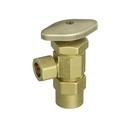 PROFLO&reg; Rough Brass 1/2 x 3/8 in. Solvent Weld x Compression Angle Supply Stop Valve 