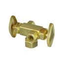 1/2 x 3/8 x 3/8 in. FIPS x OD Compression x OD Compression Double Angle Supply Stop Valve in Rough Brass