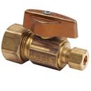 5/8 in x 1/4 in Straight Handle Straight Supply Stop Valve in Brass