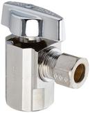 BrassCraft Chrome Plated FIPT x OD Compression Lever Handle Angle Supply Stop Valve in Chrome Plated 