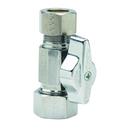 1/2 in Oval Handle Straight Supply Stop Valve in Polished Chrome