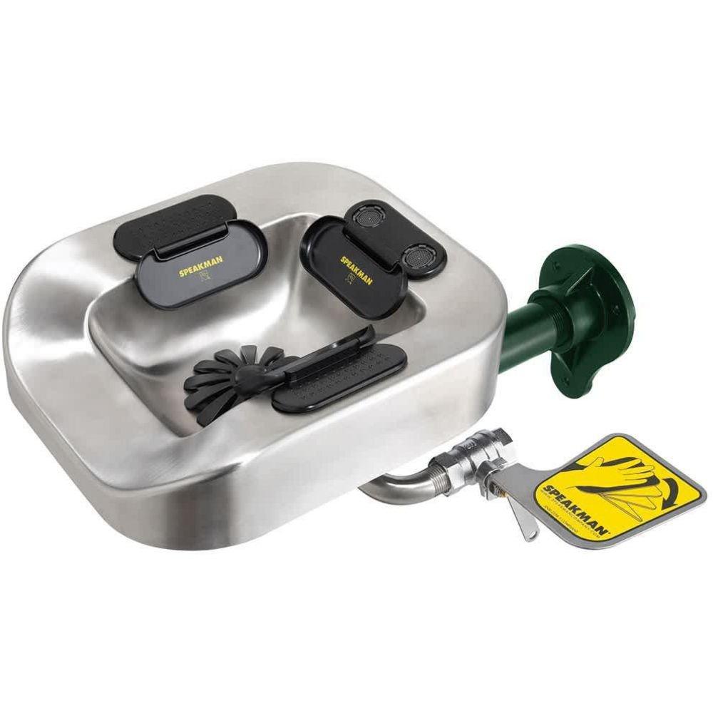 Speakman Stainless Steel Wall-Mounted Eye/Face Wash, 10.38lbs 